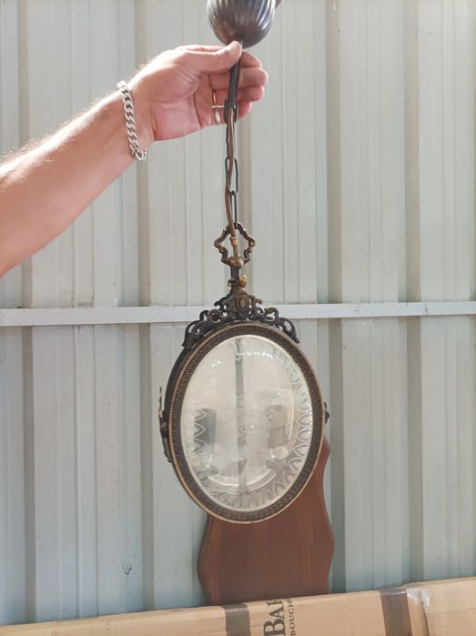 Lanterna em vidro lapidado