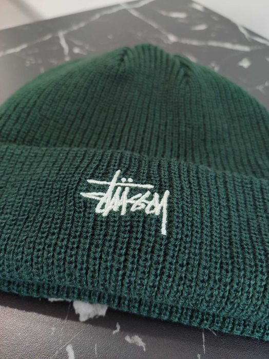 Шапка STUSSY Basic Cuff Beanie Dark Green