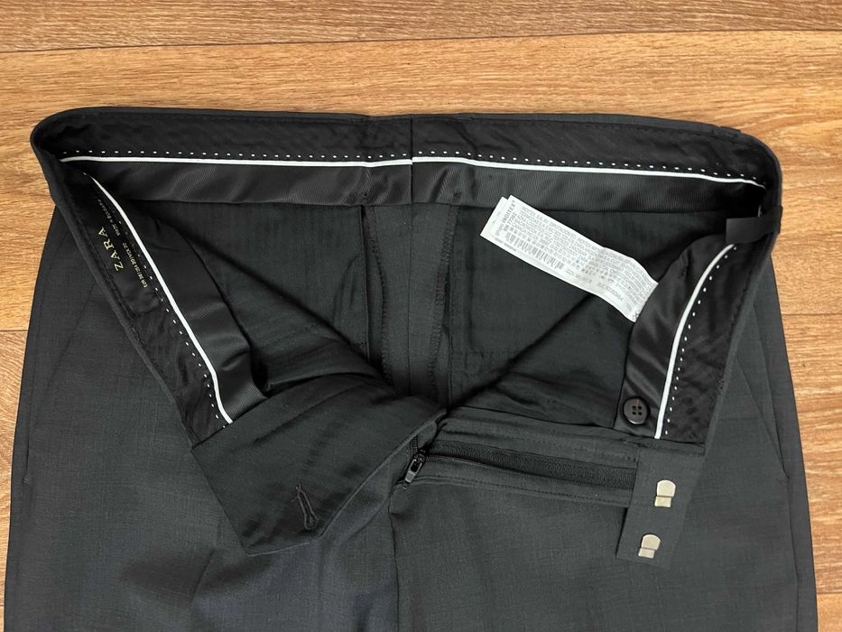 Костюмні класичні чоловічі чорні штани, ZARA, [S]