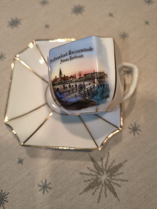 Filiżanka+spodek Swineminde - Świnoujście  syg.Lettin H.Baenscht