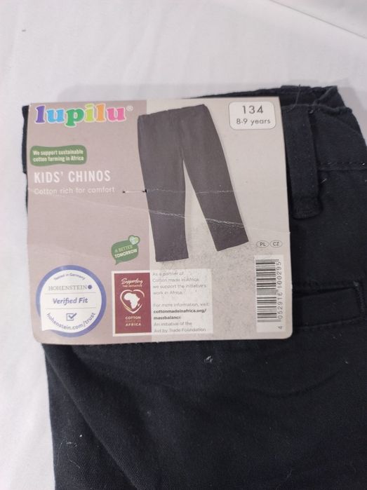 Spodnie chłopięce r 134 chino czarne