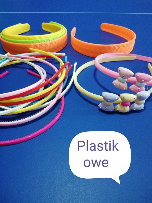 Opaski do włosów plastikowe i metalowe 5 sztuk