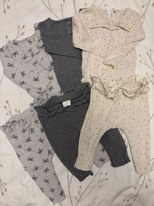 3 zestawy body spodenki NEXT 3-6 miesiące