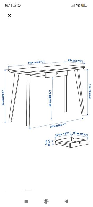 Biurko eleganckie minimalistyczne drewniane