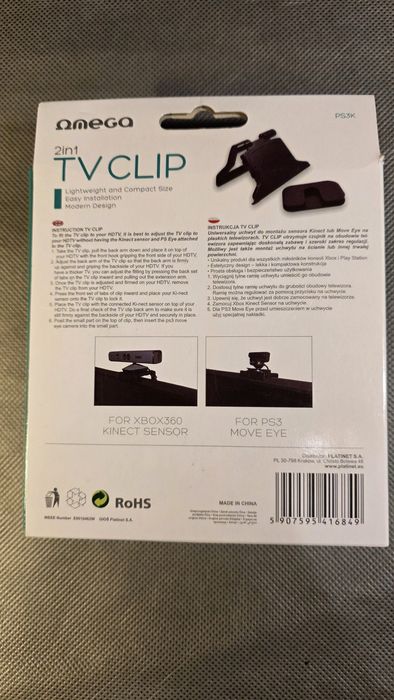 TV Clip - uchwyt do sensora Kinect lub kamerki - PS