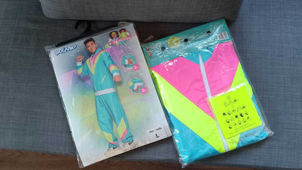 Dres lata 80, impreza, oldschool, Boland, uniseks, bandana, Andrzejki