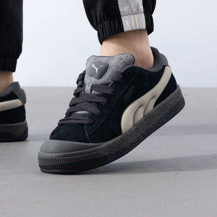 Puma Suede XI Crush пума суеде ікс ель чорні з білим кеди пума