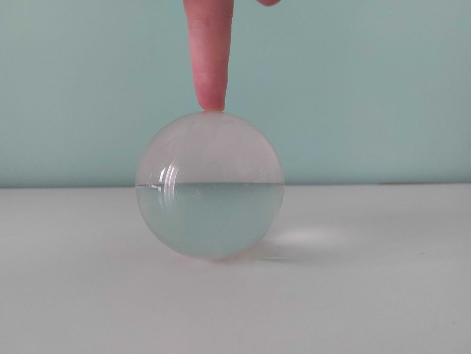Crystal ball used for circus arts and photography