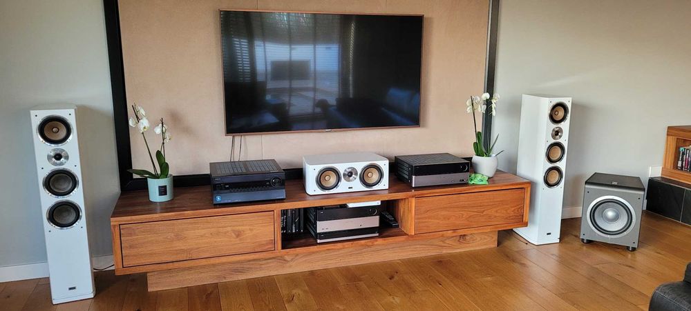 Sprzęt audio kolumny Hecko Celan GT , wzmacniacz Onkyo TX NR 1008 itd