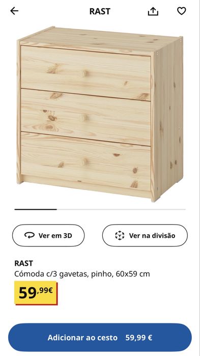 Comoda Rast 3 gavetas