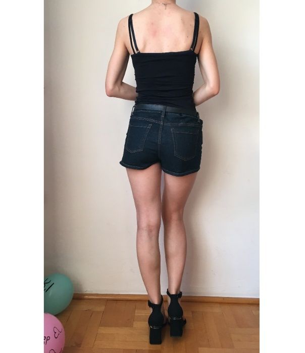 Spodnie spodenki szorty granatowe jeans dżinsowe Diverse 42 XL 40 L