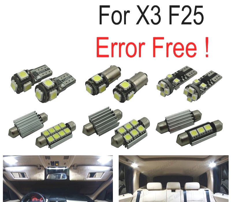 KIT COMPLETO 23 LAMPADAS LED INTERIOR BMW X3 F25 11-17