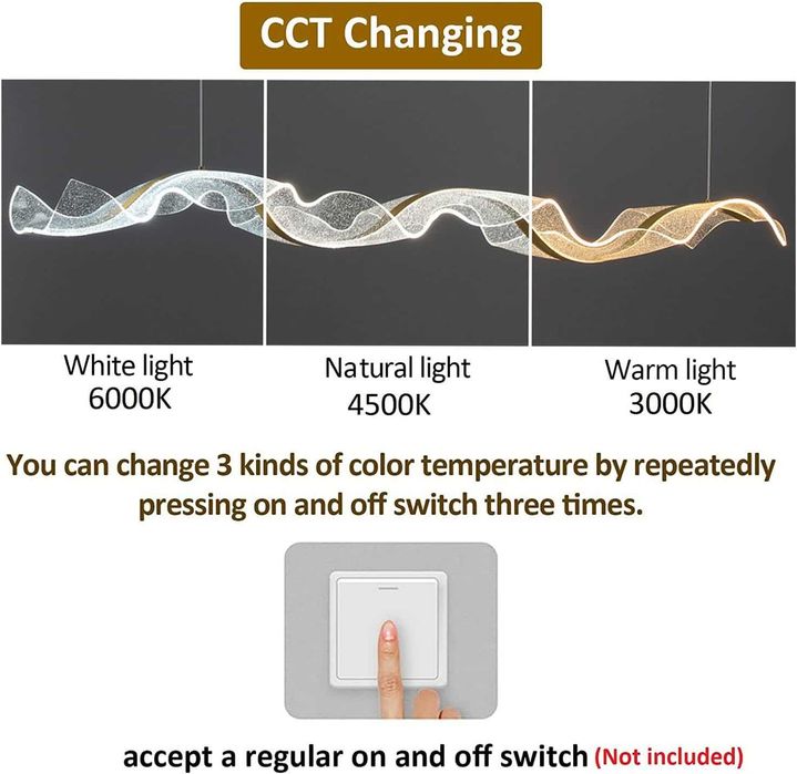 Nowa lampa / wisząca / abstrakcyjna / 120cm / zmienna barwa / R97!