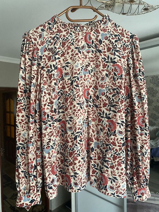 Блузка блуза бежева у квіти стиль бохо primark s С м