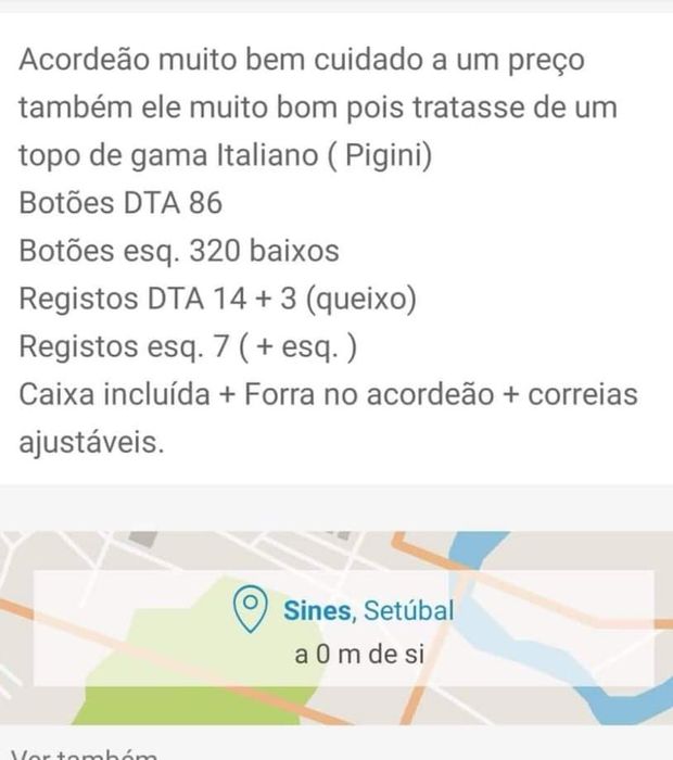Acordeão pouco uso como novo