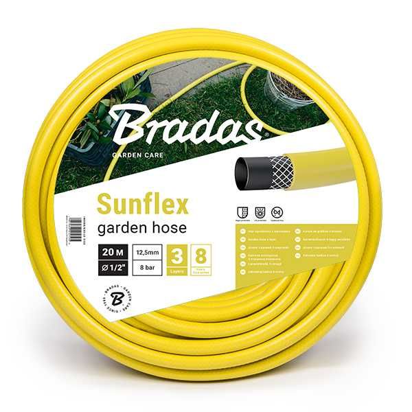 WĄŻ OGRODOWY 30m ultra mocny  1/2" SUNFLEX BRADAS