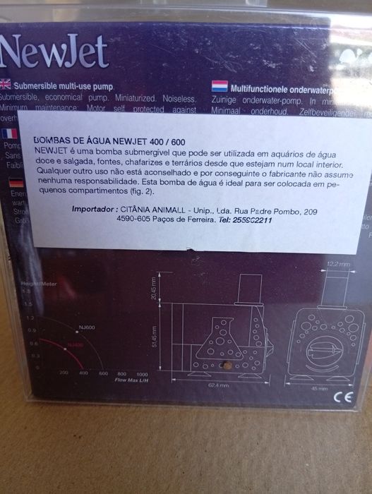 Bomba de água para aquário