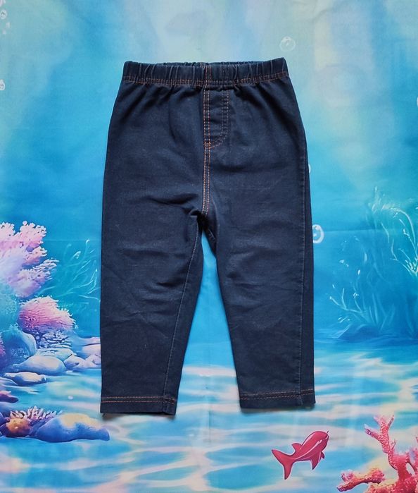 Legginsy jak jeansy spodnie dla dziewczynki r. 74/80