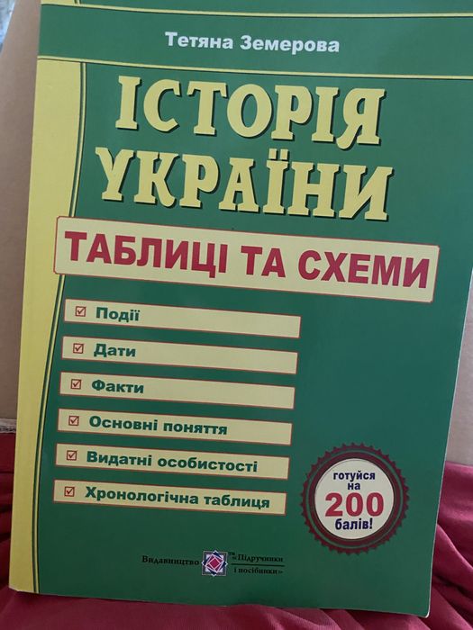 Книжка, посібник, довідник З НМТ ІСТОРІЯ УКРАЇНИ, українська мова