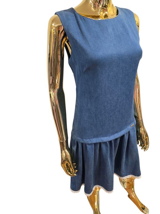 Sukienka a'la jeans z koronką Trendy by Sobiertex rozmiar M