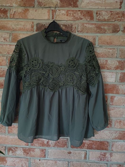 Bluzka khaki Lulumary rozmiar M