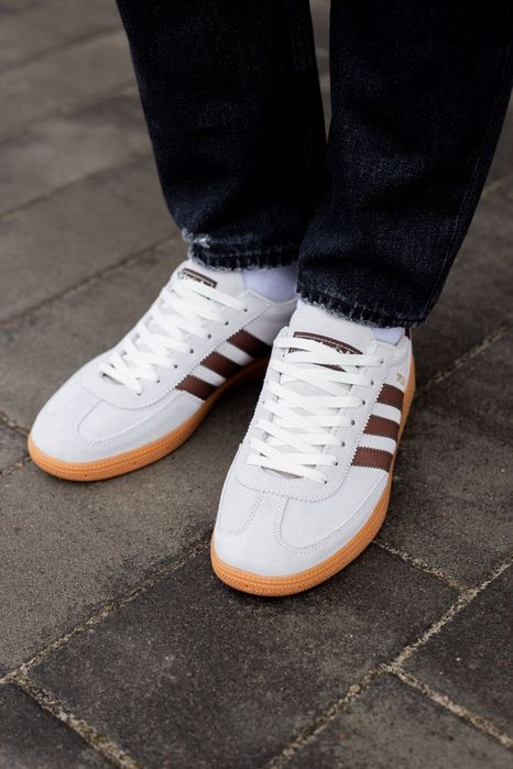 Кросівки Adidas Spezial Handball White/Brown premium