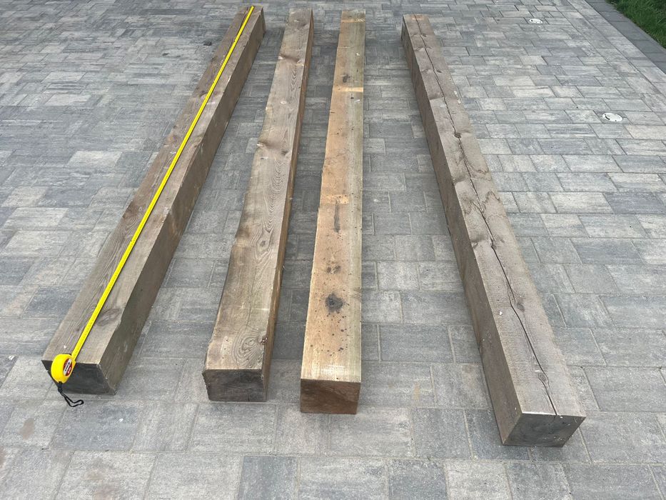 Belki konstrukcyjne 16x16x295 cm – 4 sztuki, drewno lite