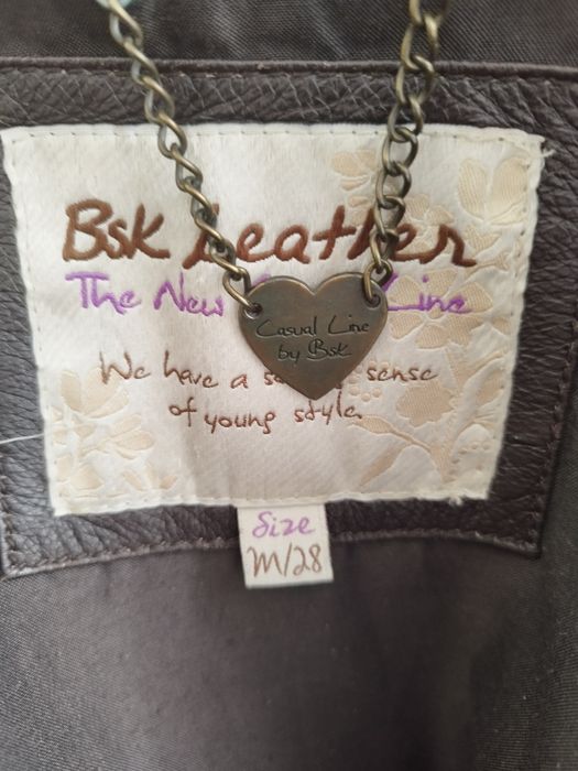 Blusão de cabedal marca BsK Leather