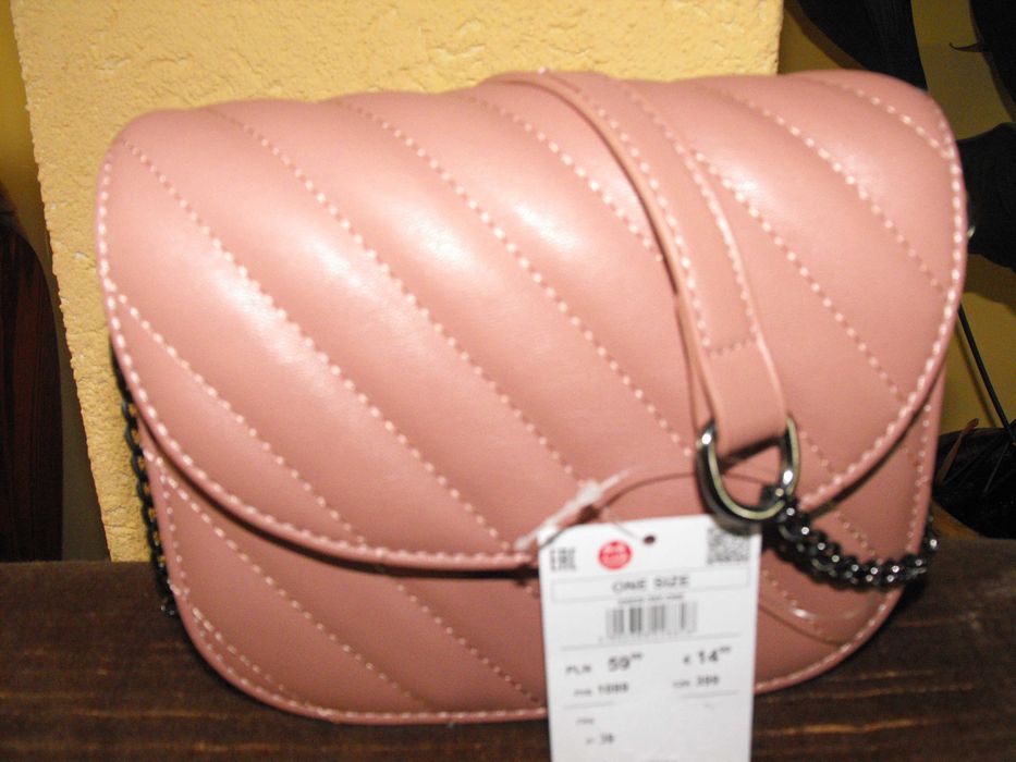 śliczna mała  elegancka torebka częściowo na łańcuszku-Nowa