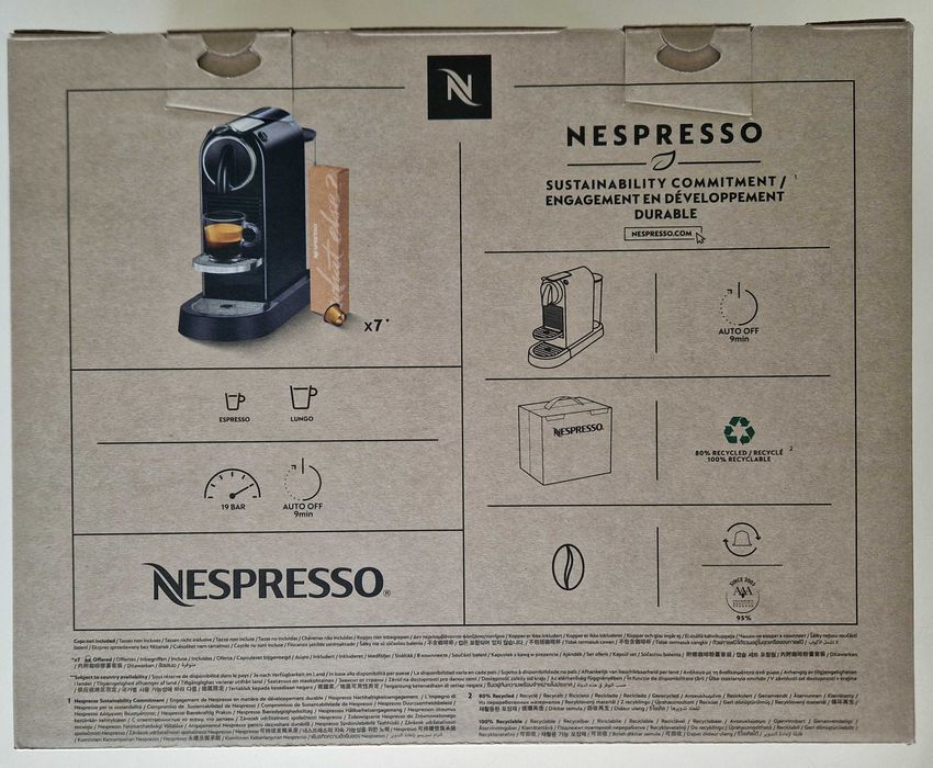 Máquina de Café Nespresso CitiZ (Black) – Rigorosamente Nova