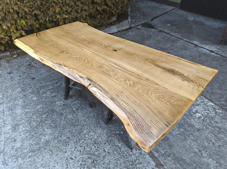Blat dębowy 192x85 na •biurko •Live Edge