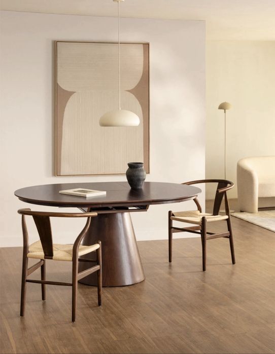 Mesa de jantar extensivel 120-160×120