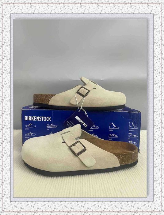 Chinelos Birkenstock Boston Bege - Tamanho 40