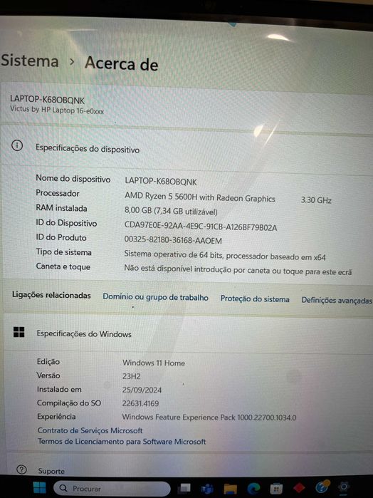 Portátil Gaming HP Victus