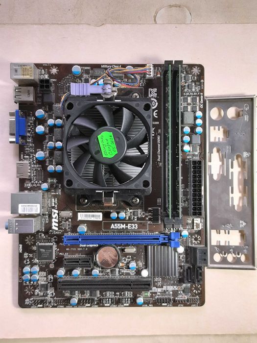 Комплект материнская плата MSI A55M-E33 (Socket FM2+)