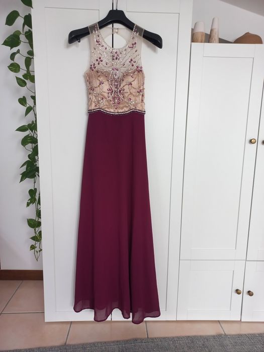 Vestido bordout costas abertas