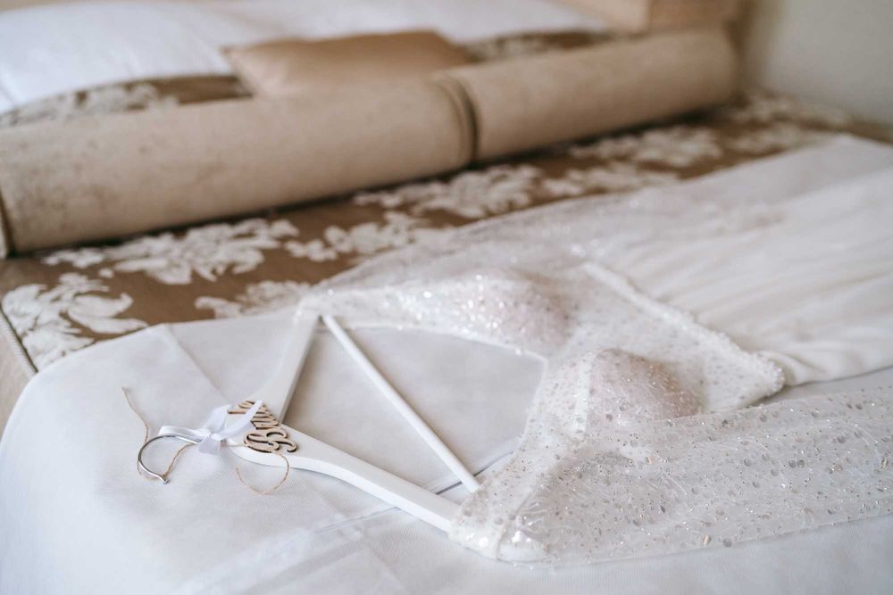 Sukienka ślubna, cekiny, koraliki, styl glamour + gratis!