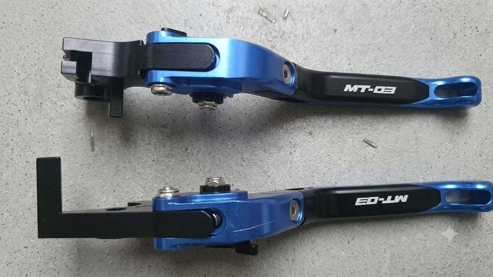 Motorcycle Adjustable Folding Extendable Brake Clutch Levers for Honda (Blue)