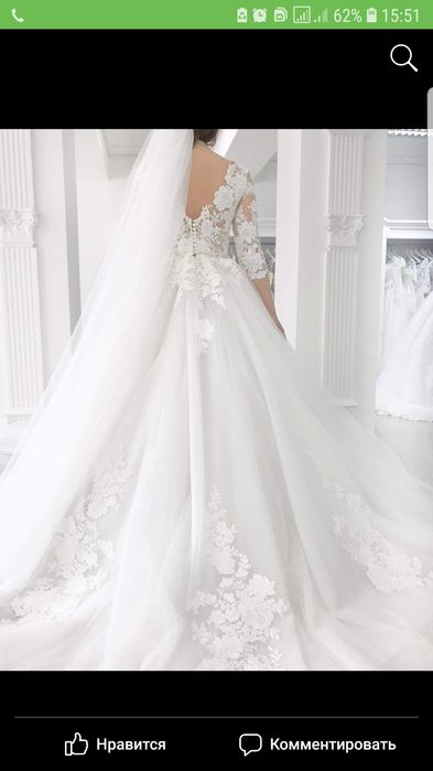 Весільна сукня білого кольору
