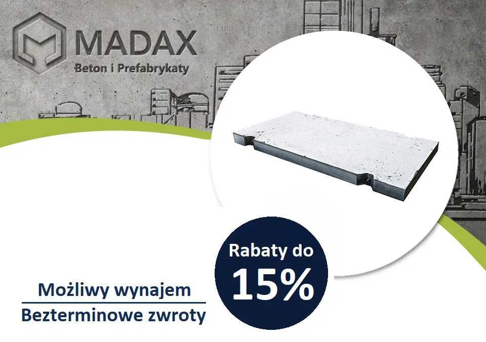 Płyty drogowe betonowe 300x150x15 cm MADAX