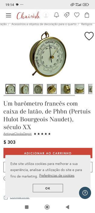 Barametro mesa Centenário 14 cm Ginásio