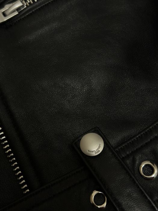 Куртка шкірянна  YSL (S) іде як оверсайз бу