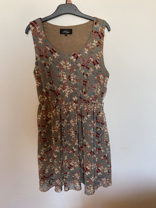 Платье коричневое с бабочками на девочку 36размер