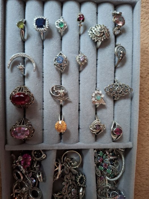 Серебро 925. Кольца и серьги. Натуральные камни.