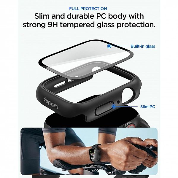 SPIGEN THIN FIT 360 APPLE WATCH 4 / 5 / 6 / SE 1 / 2 / 3 (44 MM) BLACK