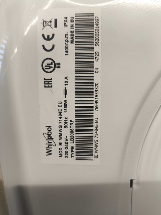 Pralka do zabudowy Whirlpool oraz mini suszarka bębnowa Homcom