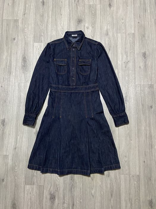 Редкое джинсовое платье miu miu 2001 год размер 42/м