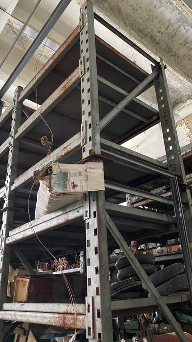 Стеллажи металлические сборные складские, б/у