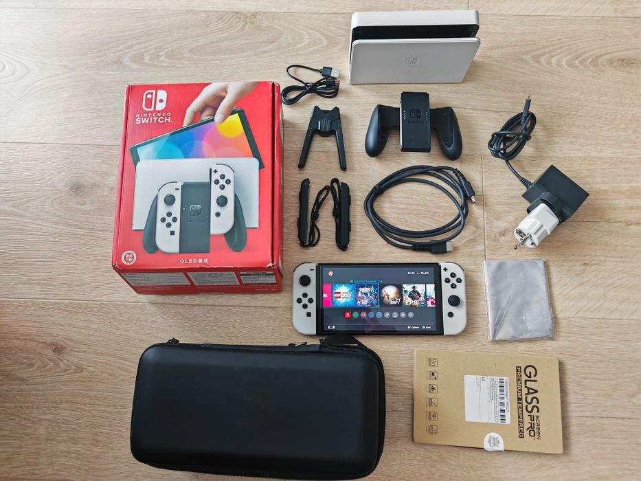Nintendo switch oled duży zestaw