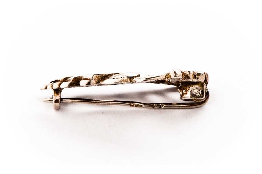 Srebrna Broszka - Ptak - Ptaszek - 2,30g - WARMET POLSREBRO JANTAR